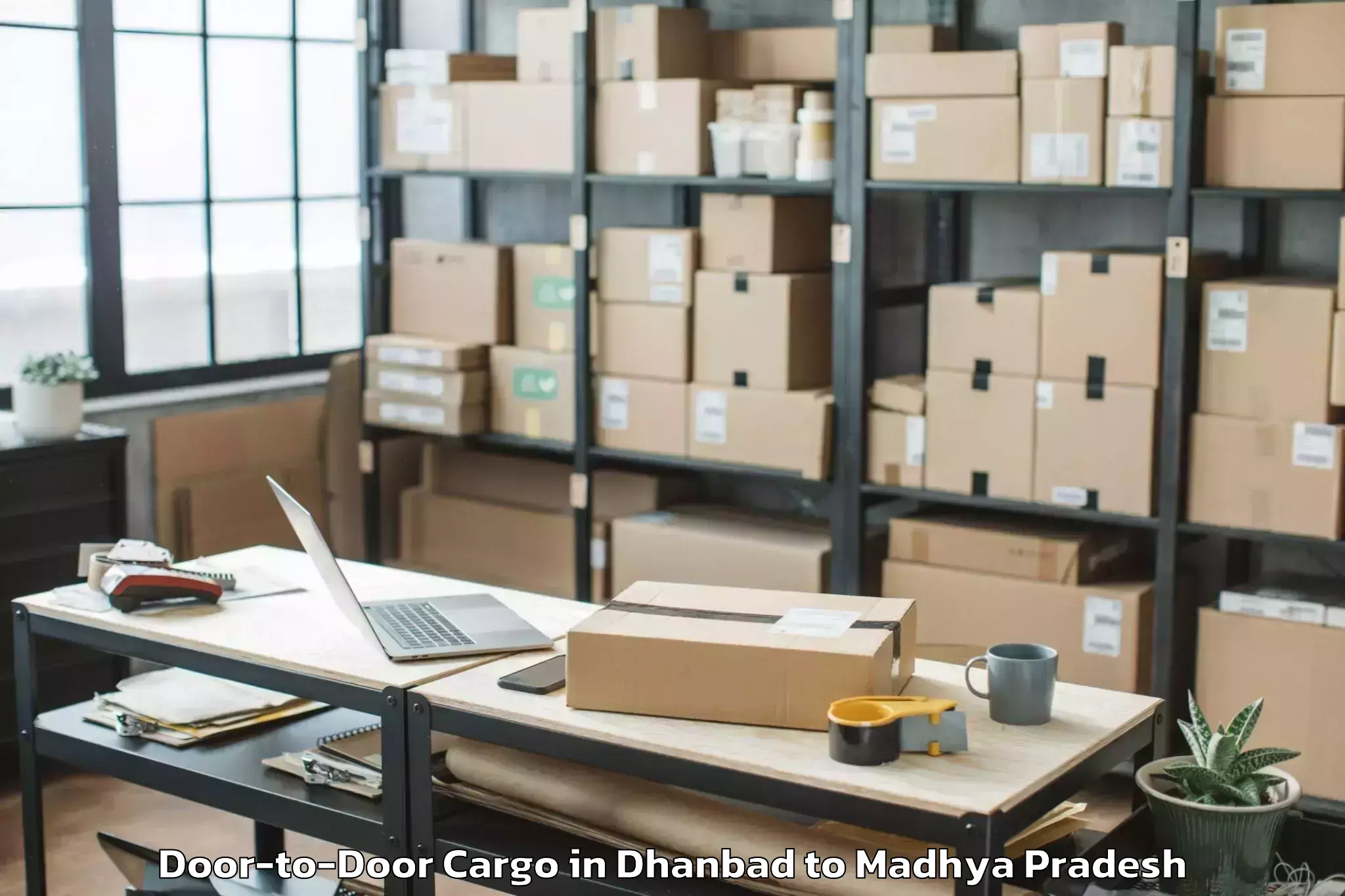 Easy Dhanbad to Shri Vaishnav Vidyapeeth Vishw Door To Door Cargo Booking